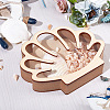 Shell Shaped Wooden Sea Shell Storage Display Cases with Visible Window ODIS-WH20012-01-3