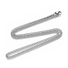 201 Stainless Steel Curb Chain Necklace STAS-S105-JN930-1-45-3