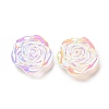 Opaque Acrylic Flower Cabochons MACR-C009-09-3