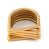 Ion Plating(IP) 304 Stainless Steel Multi-layer Arch Finger Rings for Women RJEW-S414-51B-G-2