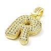 Brass Micro Pave Clear Cubic Zirconia Pendants KK-M279-01G-R-2