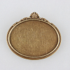 Vintage Alloy Brooch Cabochon Bezel Settings PALLOY-N0085-08M-2