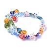 Heart Handmade Millefiori Glass Beads Strands X-LK-R004-68-2