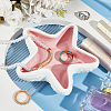 1Pc Starfish Shape Ceramic Jewelry Plate AJEW-SC0002-96A-4