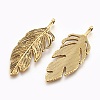 Tibetan Style Alloy Leaf Big Pendants PALLOY-A15448-AG-2