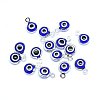 Handmade Evil Eye Lampwork Charms KK-F764-13P-04-2