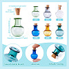 6Pcs 6 Colors Round Glass Cork Bottles Ornament AJEW-TA0001-75-4