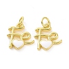 Rack Plating Brass Enamel Charms KK-C008-18G-05-2