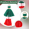 Polycotton Tassel Pendants FIND-WH20032-74-6