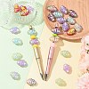 UV Plating Transparent Acrylic Beads OACR-CJZ0001-04-6