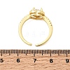 Adjustable Brass Micro Pave Cubic Zirconia Cuff Open Rings CU-CBABA66-04G-5