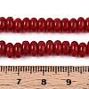 Opaque Spray Painted Glass Beads GLAA-ZX008-6mm-18O-4