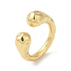 Rack Plating Brass Open Cuff Rings for Women RJEW-S407-06G-1