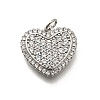 Brass Micro Pave Cubic Zirconia Pendants KK-P295-24P-1
