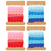 4 Cards 2 Styles  Polyester Wavy Fringe Trim Ribbon DIY-GF0009-48H-1