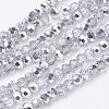 Electroplate Glass Beads Strands EGLA-J042-4mm-H02-2