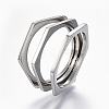 Tarnish Resistant 304 Stainless Steel Wide Band Finger Rings RJEW-E153-02P-1