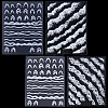 4 Sheets 4 Styles Plastic Nail Art Stickers MRMJ-SP0001-34-7