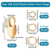 Brass Lobster Claw Clasps KK-BBC0023-50A-2