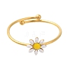 Daisy Enamel Finger Rings RJEW-M023-01G-2