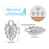 20Pcs Zinc Alloy Adjustable Jean Button Pins FIND-FH0017-92P-2