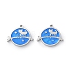 304 Stainless Steel Enamel Pendants STAS-M102-22P-02-1