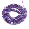 Dyed Natural White Jade Beads Strands X-G-T139-6mm-60-14-2