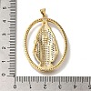 Rack Plating Brass Micro Pave Cubic Zirconia Pendants X-KK-U019-25G-3