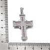 Brass Micro Pave Magenta Cubic Zirconia Pendants CU-CBA4BAF-03P-3