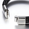 Men's Braided Leather Cord Bracelets BJEW-H559-09B-4