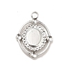 304 Stainless Steel Pendant Cabochon Settings STAS-I197-005P-3