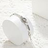 Flat Round Zinc Alloy with Crystal Rhinestone Bangles for Women FS-WG299D2-02-2