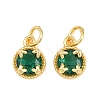 Brass Pave Cubic Zirconia Charms KK-K340-52G-02-1