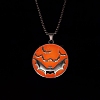 Luminous Glow in the Dark Alloy Halloween Bat Pendant Nekclaces PW-WG387DD-04-1