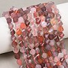 Natural Pink Botswana Agate Beads Strands G-P611-C07-01-1