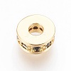 Brass Micro Pave Cubic Zirconia Beads LS-ZIRC-F088-037G-1