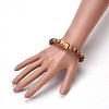 Couples Wood Beads Stretch Bracelets BJEW-JB04121-7