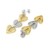 Rack Plating Brass Stud Earrings for Women EJEW-D280-05-2