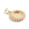 Brass Micro Pave Cubic Zirconia Pendants ZIRC-G165-02G-5