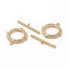 Brass Micro Pave Clear Cubic Zirconia Toggle Clasps KK-E068-VC176-3