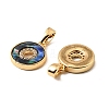 Brass Micro Pave Clear Cubic Zirconia Charms KK-G538-08G-2