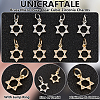 12Pcs 2 Colors Brass Micro Pave Clear Cubic Zirconia Charms KK-UN0004-16-5