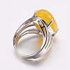 Dyed Natural Jade Wide Band Finger Rings X-RJEW-K224-A05-2