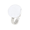 Brass Pad Ring Bases KK-EC022-14mm-S-RS-3