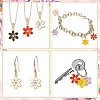 30Pcs 6 Colors Flower Alloy Enamel Pendants ENAM-CJ0006-22-7