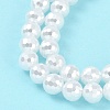 Electroplated Glass Pearl Beads Strands BSHE-C007-A01-01-1-4