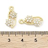 Brass Micro Pave Clear Cubic Zirconia Pendants ZIRC-P120-14G-3