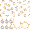 30Pcs Brass Micro Pave Cubic Zirconia Pendants KK-PH0010-12-1