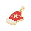 Brass Enamel Pendants KK-B158-01G-2