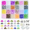 DIY Round Glass Imitation Opalite Beads & Alloy Pendants Bracelets Making Kits DIY-FS0006-39-1